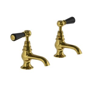 Lefroy Brooks Classic Krany umywalkowe stojące - zestaw Polished Brass BL8022PB