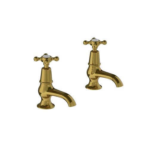Lefroy Brooks Classic Krany umywalkowe stojące - zestaw Antique Gold CH8022AG