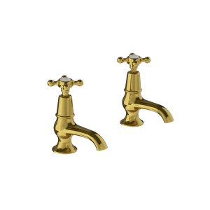 Lefroy Brooks Classic Krany umywalkowe stojące - zestaw Polished Brass CH8022PB