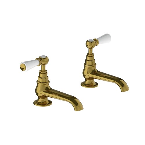 Lefroy Brooks Classic Krany umywalkowe stojące - zestaw Antique Gold WL8030AG