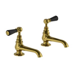 Lefroy Brooks Classic Krany umywalkowe stojące - zestaw Polished Brass BL8030PB