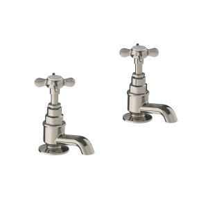 Lefroy Brooks Classic Krany umywalkowe stojące z krótką wylewką - zestaw Silver Nickel LB1135NK