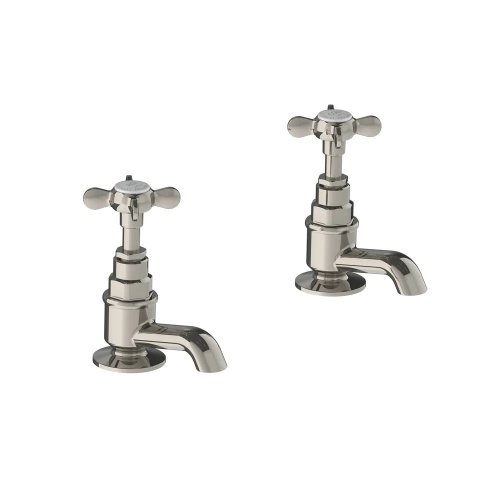 Lefroy Brooks Classic Krany umywalkowe stojące z krótką wylewką - zestaw Silver Nickel LB1135NK