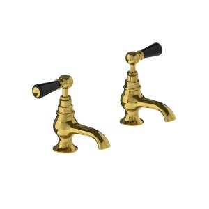 Lefroy Brooks Classic Krany wannowe stojące - zestaw Polished Brass BL8054PB