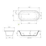 Lefroy Brooks Classic Wanna wolnostojąca 1937x610 mm Biały połysk LB8643WH