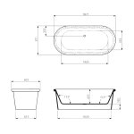 Lefroy Brooks Classic Wanna wolnostojąca 1871x871 mm Biały mat LB8641MW