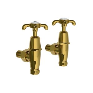 Lefroy Brooks Classic Zawory do grzejników łazienkowych Antique Gold FH1150AG