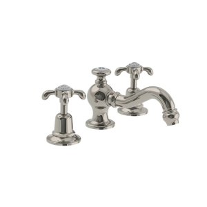 Lefroy Brooks La Chapelle Bateria umywalkowa 3-otworowa z korkiem automatycznym Silver Nickel FH1204NK