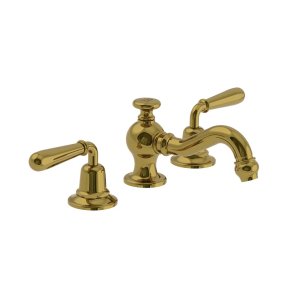 Lefroy Brooks La Chapelle Bateria umywalkowa 3-otworowa z korkiem automatycznym Antique Gold FM1204AG