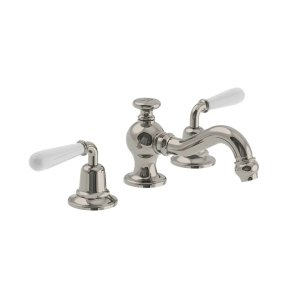 Lefroy Brooks La Chapelle Bateria umywalkowa 3-otworowa z korkiem automatycznym Silver Nickel FW1204NK