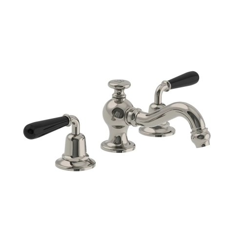Lefroy Brooks La Chapelle Bateria umywalkowa 3-otworowa z korkiem automatycznym Silver Nickel FB1204NK