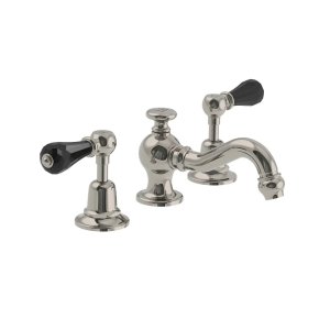 Lefroy Brooks La Chapelle Bateria umywalkowa 3-otworowa z korkiem automatycznym Silver Nickel CR1204NK