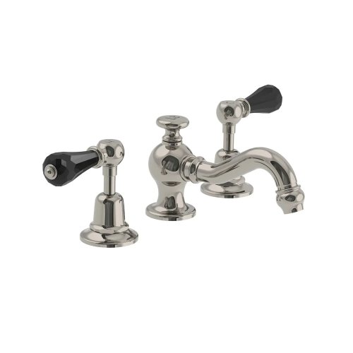 Lefroy Brooks La Chapelle Bateria umywalkowa 3-otworowa z korkiem automatycznym Silver Nickel CR1204NK