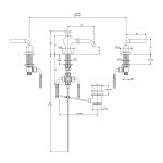 Lefroy Brooks La Chapelle Bateria umywalkowa 3-otworowa z korkiem automatycznym Chrom FM1205CP