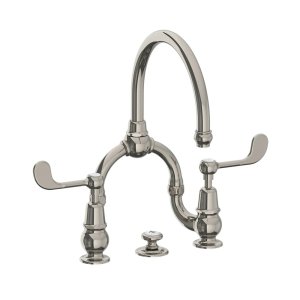Lefroy Brooks La Chapelle Bateria umywalkowa 2-otworowa z korkiem automatycznym Silver Nickel FL9000NK