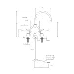 Lefroy Brooks La Chapelle Bateria umywalkowa 2-otworowa z korkiem automatycznym Chrom FW9000CP