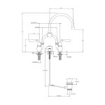 Lefroy Brooks La Chapelle Bateria umywalkowa 2-otworowa z korkiem automatycznym Chrom FB9000CP