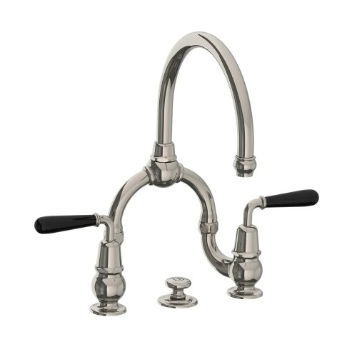 Lefroy Brooks La Chapelle Bateria umywalkowa 2-otworowa z korkiem automatycznym Silver Nickel FB9000NK