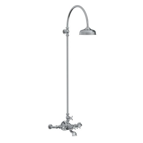 Lefroy Brooks La Chapelle Bateria wannowo-natryskowa ścienna z deszczownicą Ø 200 mm Chrom FH1156CP