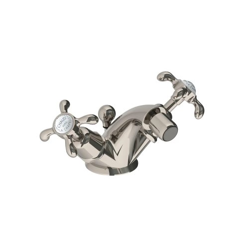 Lefroy Brooks La Chapelle Bateria bidetowa jednootworowa z korkiem automatycznym Silver Nickel FH1199NK