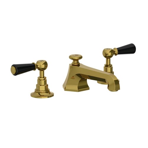  Lefroy Brooks Mackintosh Bateria umywalkowa 3-otworowa z korkiem automatycznym Antique Gold BL1228AG