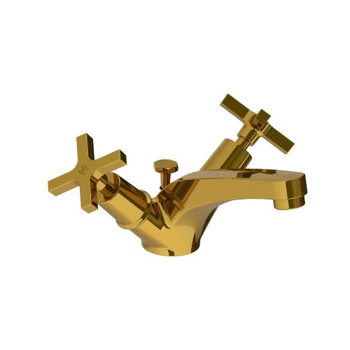 Lefroy Brooks Mackintosh Bateria umywalkowa jednootworowa z korkiem automatycznym Antique Gold MH1185AG