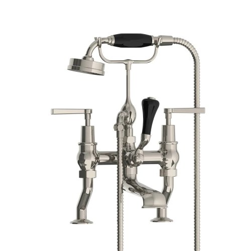 Lefroy Brooks Mackintosh Bateria wannowa 2-otworowa z zestawem prysznicowym Silver Nickel ML1100NK
