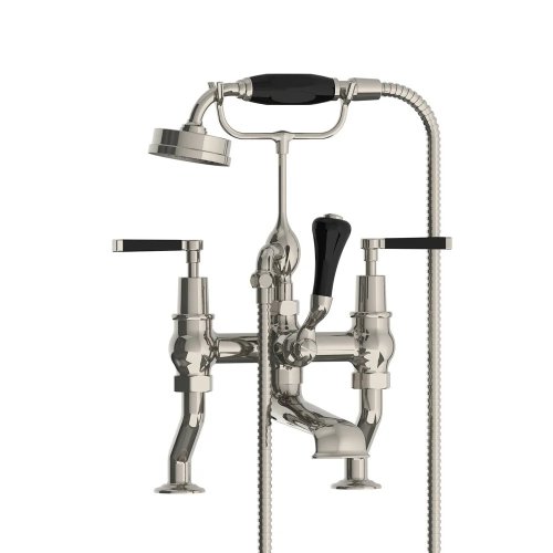 Lefroy Brooks Mackintosh Bateria wannowa 2-otworowa z zestawem prysznicowym Silver Nickel MB1100NK
