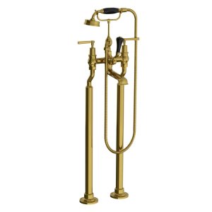 Lefroy Brooks Mackintosh Bateria wannowa wolnostojąca z zestawem prysznicowym Antique Gold ML1144AG