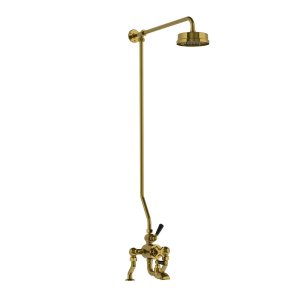 Lefroy Brooks Mackintosh Bateria wannowa termostatyczna 2-otworowa z deszczownicą Ø 154 mm Antique Gold DMMK8821AG