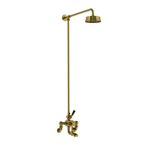 Lefroy Brooks Mackintosh Bateria wannowa termostatyczna 2-otworowa z deszczownicą Ø 154 mm Antique Gold WMMK8821AG