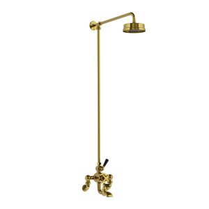 Lefroy Brooks Mackintosh Bateria wannowa termostatyczna 2-otworowa z deszczownicą Ø 154 mm Polished Brass WMMK8821PB