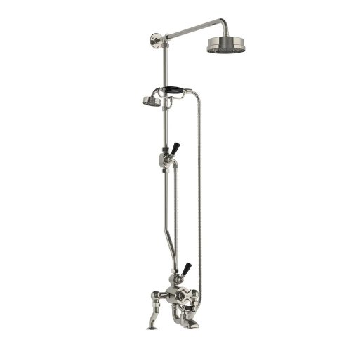 Lefroy Brooks Mackintosh Bateria wannowa termostatyczna 2-otworowa z deszczownicą Ø 154 mm i zestawem prysznicowym Silver Nickel DMMK8824NK