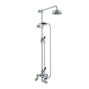 Lefroy Brooks Mackintosh Bateria wannowa termostatyczna 2-otworowa z deszczownicą Ø 154 mm i zestawem prysznicowym Chrom WMMK8824CP