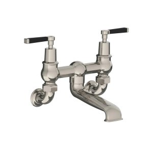 Lefroy Brooks Mackintosh Bateria wannowa 2-otworowa ścienna Silver Nickel MB1151NK