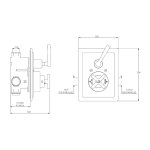Lefroy Brooks Mackintosh Bateria termostatyczna natryskowa podtynkowa Chrom MK8706CP