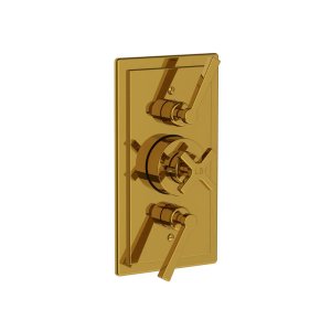 Lefroy Brooks Mackintosh Bateria termostatyczna natryskowa podtynkowa 2-drożna Antique Gold MK8736AG