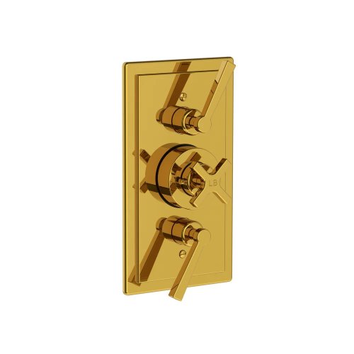 Lefroy Brooks Mackintosh Bateria termostatyczna natryskowa podtynkowa 2-drożna Polished Brass MK8736PB