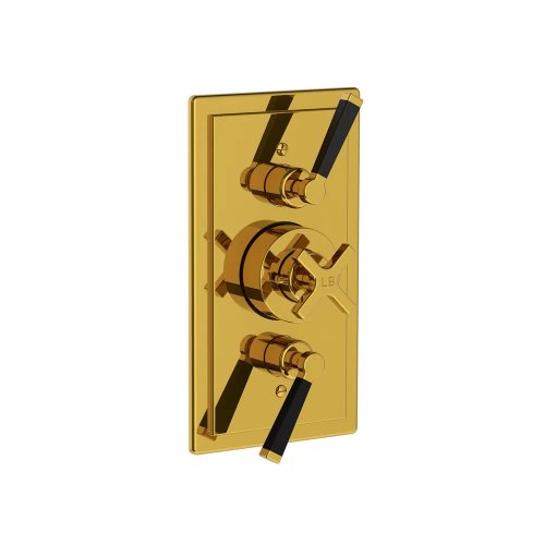 Lefroy Brooks Mackintosh Bateria termostatyczna natryskowa podtynkowa 2-drożna Polished Brass MB8736PB