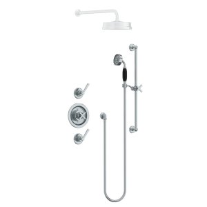 Lefroy Brooks Mackintosh Bateria natryskowa termostatyczna ze słuchawką prysznicową na drążku Chrom MK8804CP