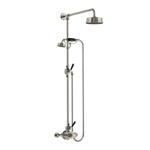 Lefroy Brooks Mackintosh Bateria natryskowa termostatyczna 2-otworowa z deszczownicą Ø 154 mm Silver Nickel MB8703NK