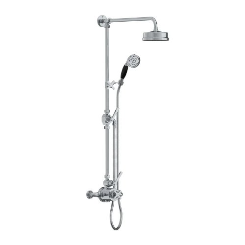Lefroy Brooks Mackintosh Bateria natryskowa termostatyczna 2-otworowa z deszczownicą Ø 154 mm oraz ze słuchawką na ruchomym uchwycie Chrom ML8743CP