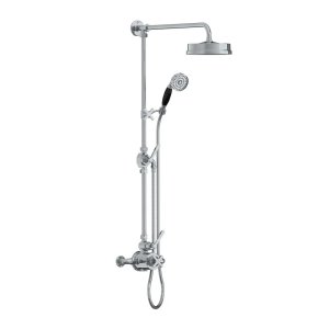 Lefroy Brooks Mackintosh Bateria natryskowa termostatyczna 2-otworowa z deszczownicą Ø 197 mm oraz ze słuchawką na ruchomym uchwycie Chrom ML8744CP