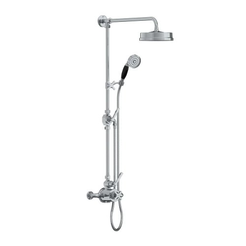 Lefroy Brooks Mackintosh Bateria natryskowa termostatyczna 2-otworowa z deszczownicą Ø 197 mm oraz ze słuchawką na ruchomym uchwycie Chrom ML8744CP