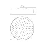 Lefroy Brooks Mackintosh Deszczownica Ø 197 mm Antique Gold MK2107AG