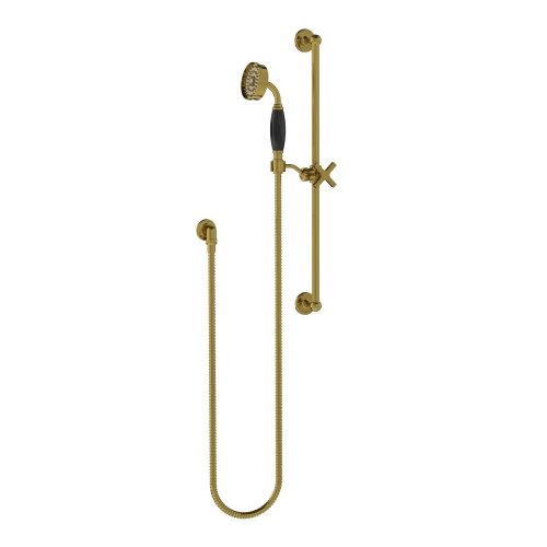 Lefroy Brooks Mackintosh Zestaw prysznicowy przesuwny na drążku Antique Gold MK1727AG