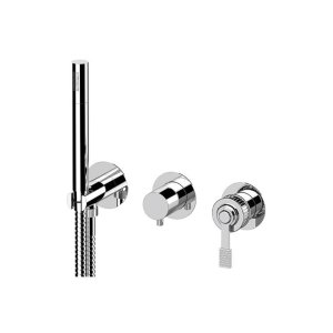 Remer Atelier Bateria natryskowa podtynkowa z zestawem natryskowym 2-drożna - element zewnętrzny Chrom AL97D2PWB