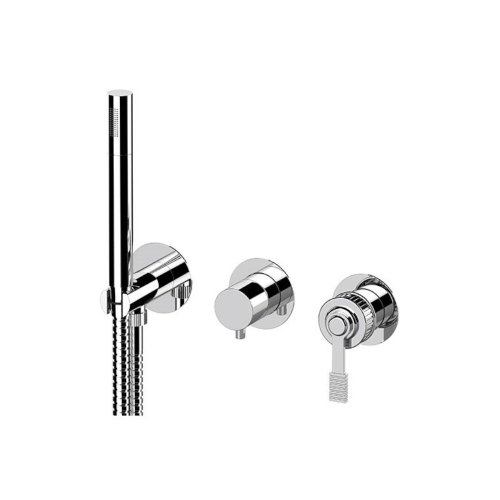 Remer Atelier Bateria natryskowa podtynkowa z zestawem natryskowym 3-drożna - element zewnętrzny Chrom AL97D3PWB