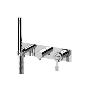 Remer Atelier Bateria natryskowa podtynkowa z zestawem natryskowym 2-drożna - element zewnętrzny Chrom AL97D2WB