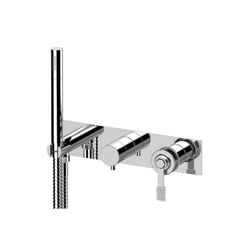 Remer Atelier Bateria natryskowa podtynkowa z zestawem natryskowym 2-drożna - element zewnętrzny Chrom AL97D2WB